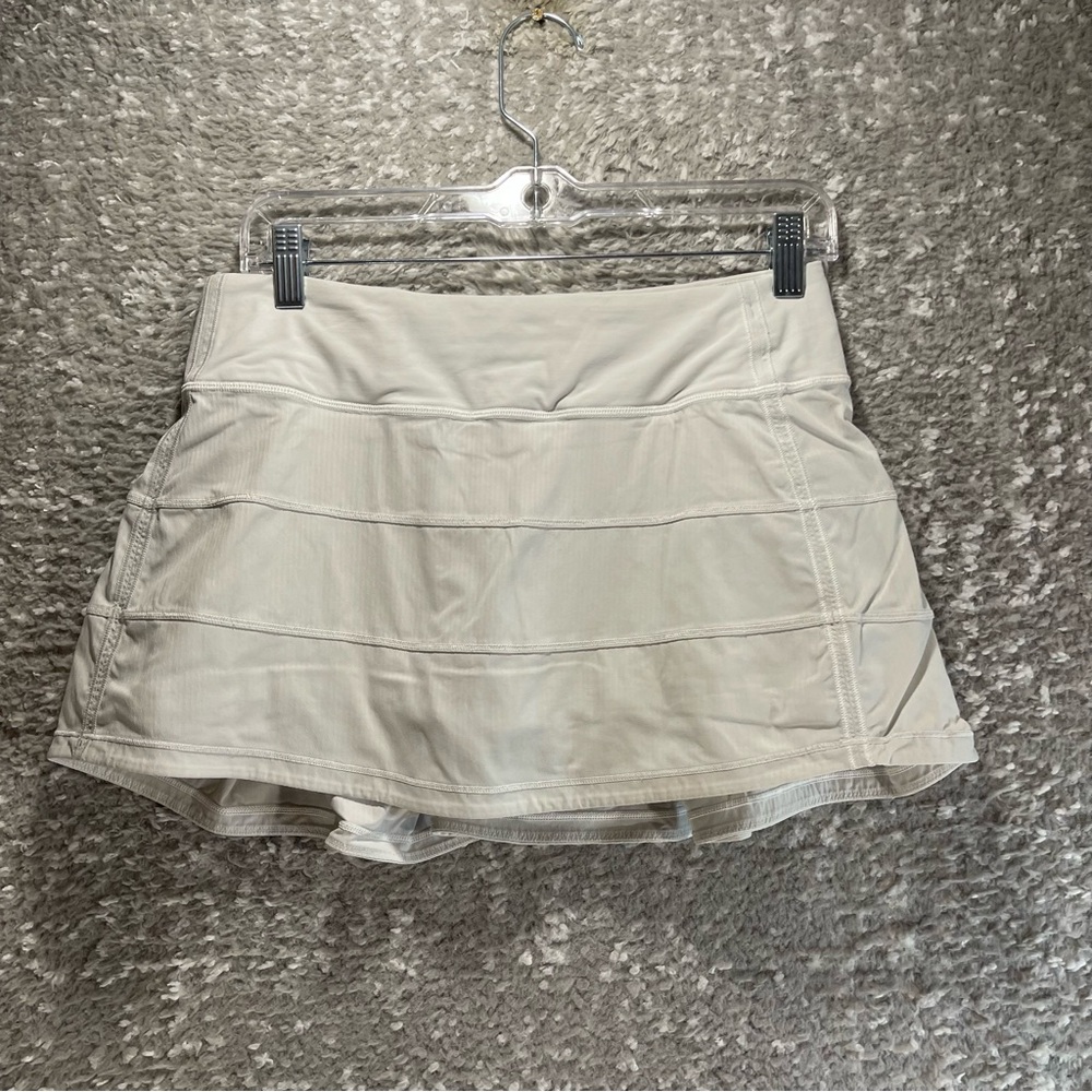 Lululemon Pace Rival Skirt Off White 6 Skort Tennis Golf Pickleball Yoga